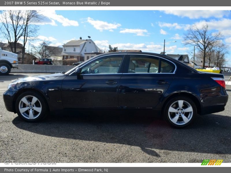 Monaco Blue Metallic / Beige 2007 BMW 5 Series 525xi Sedan