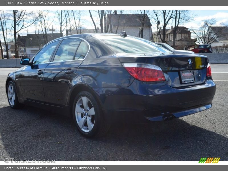 Monaco Blue Metallic / Beige 2007 BMW 5 Series 525xi Sedan