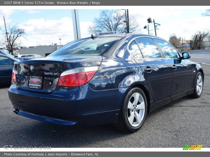 Monaco Blue Metallic / Beige 2007 BMW 5 Series 525xi Sedan
