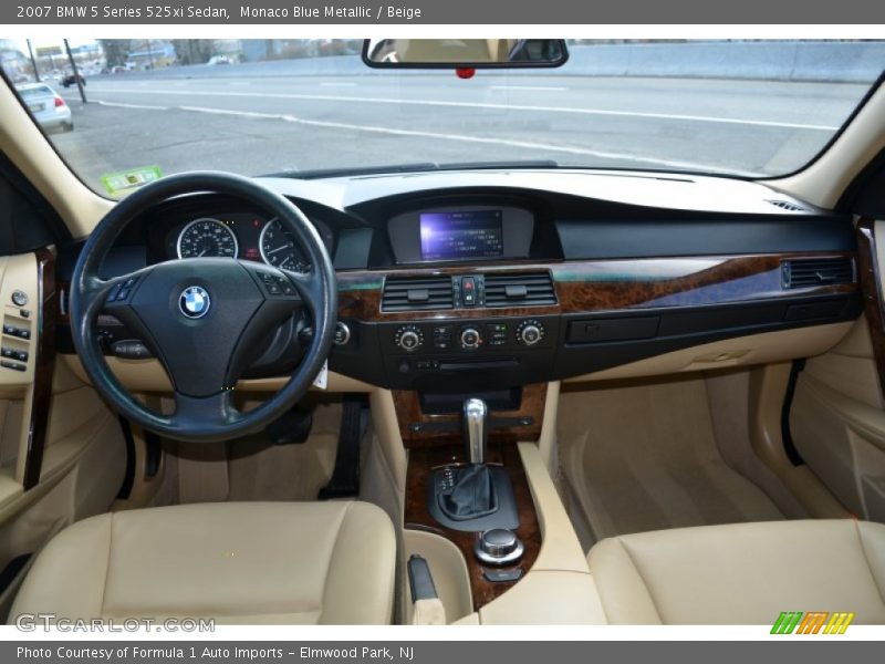 Monaco Blue Metallic / Beige 2007 BMW 5 Series 525xi Sedan