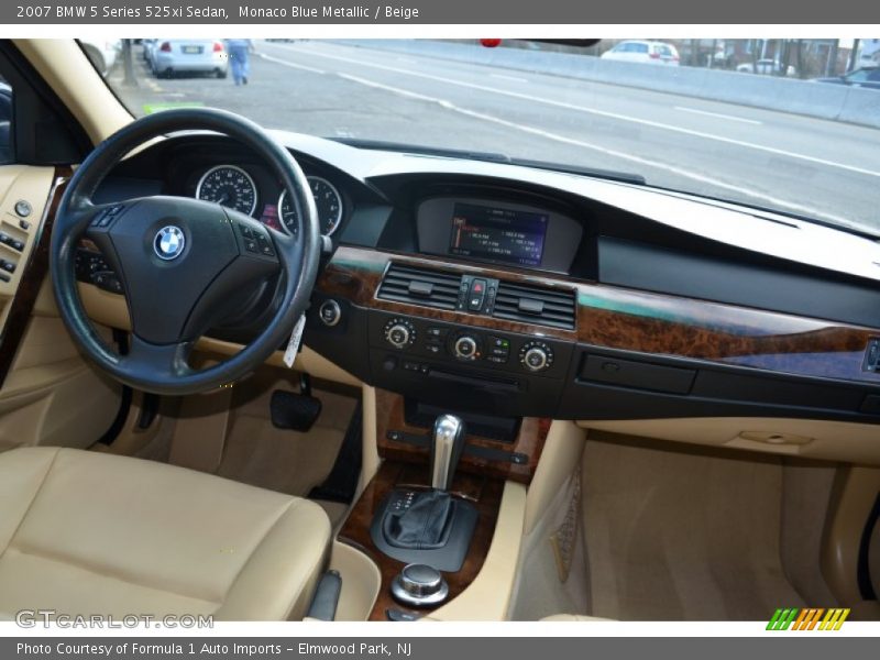 Monaco Blue Metallic / Beige 2007 BMW 5 Series 525xi Sedan