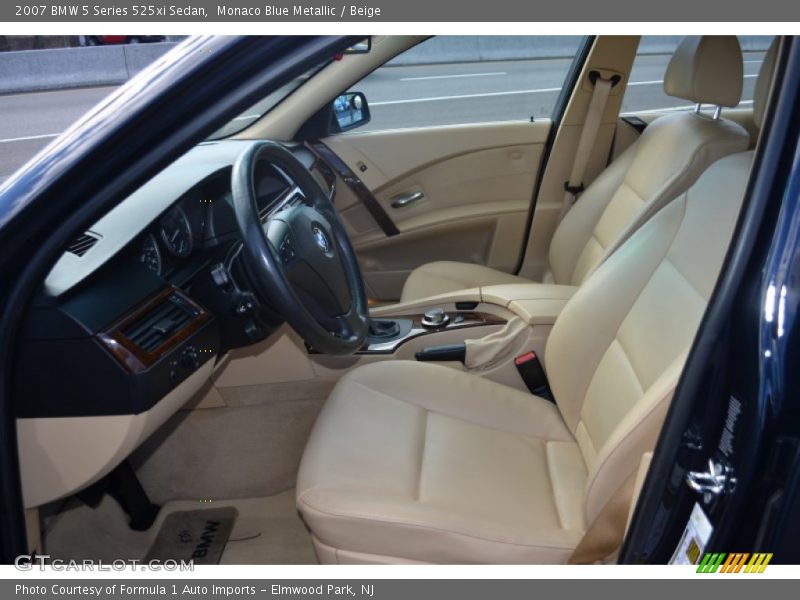 Monaco Blue Metallic / Beige 2007 BMW 5 Series 525xi Sedan