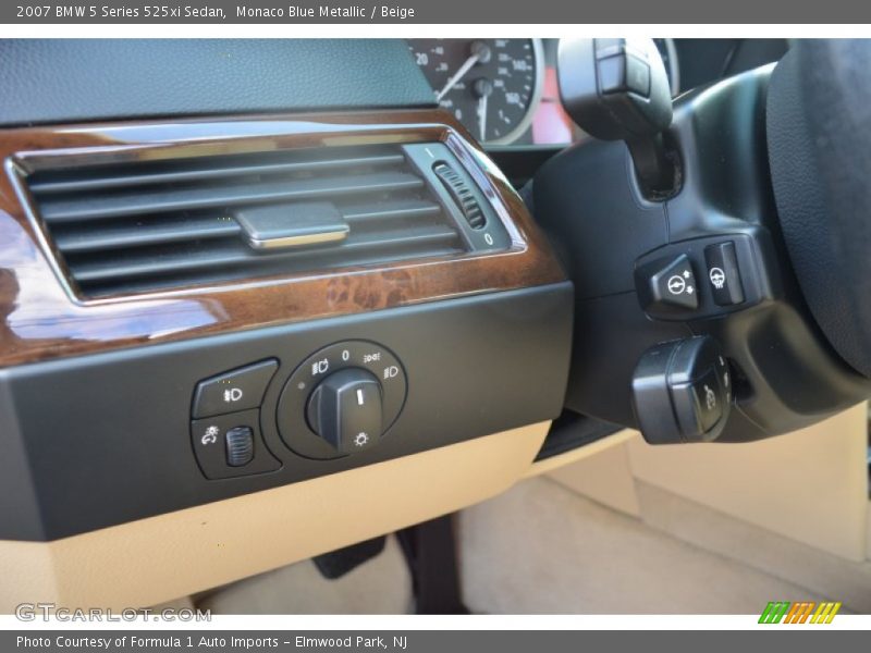 Monaco Blue Metallic / Beige 2007 BMW 5 Series 525xi Sedan