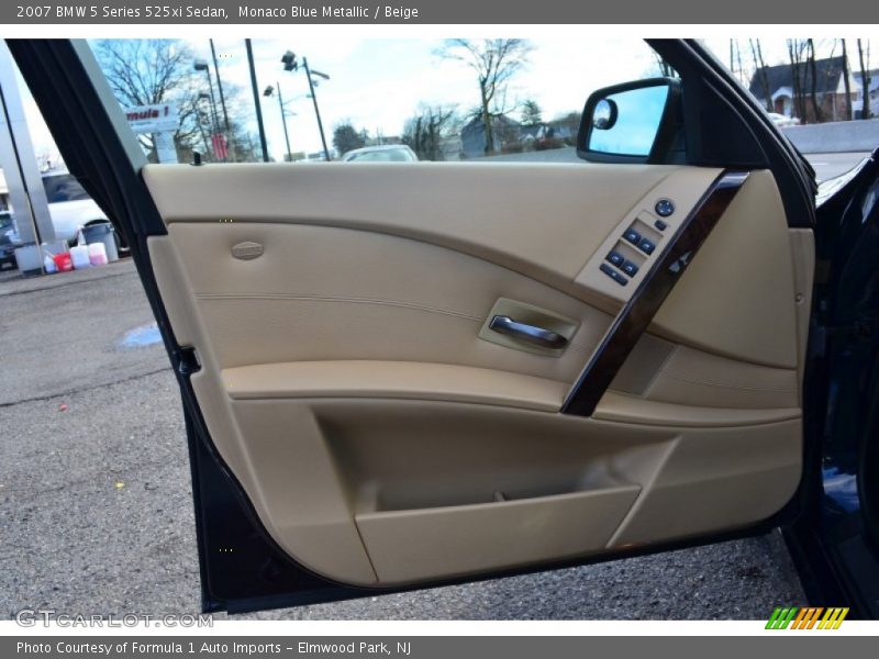 Monaco Blue Metallic / Beige 2007 BMW 5 Series 525xi Sedan