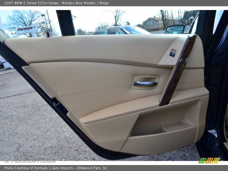 Monaco Blue Metallic / Beige 2007 BMW 5 Series 525xi Sedan