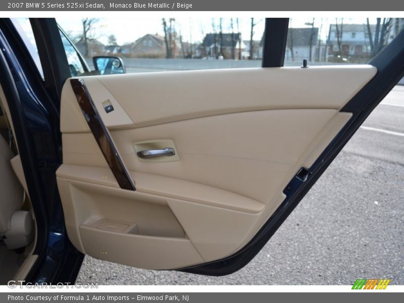 Monaco Blue Metallic / Beige 2007 BMW 5 Series 525xi Sedan