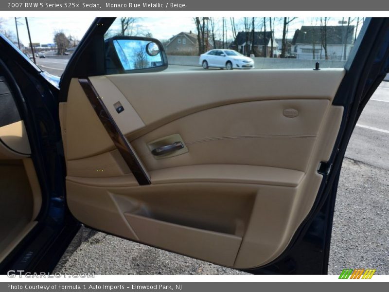 Monaco Blue Metallic / Beige 2007 BMW 5 Series 525xi Sedan
