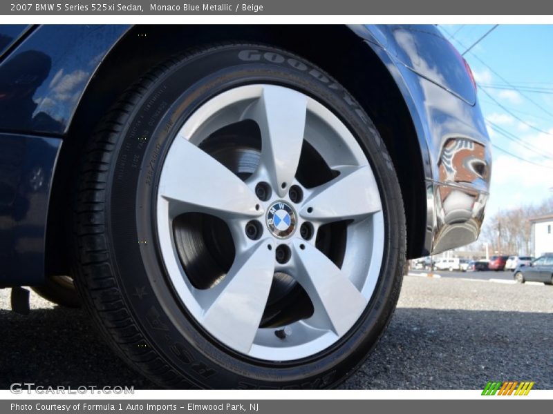 Monaco Blue Metallic / Beige 2007 BMW 5 Series 525xi Sedan