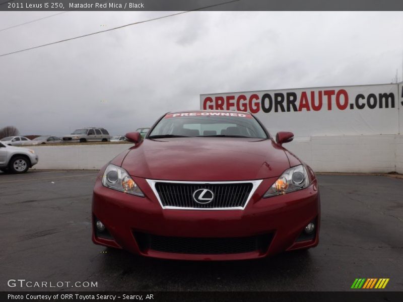 Matador Red Mica / Black 2011 Lexus IS 250