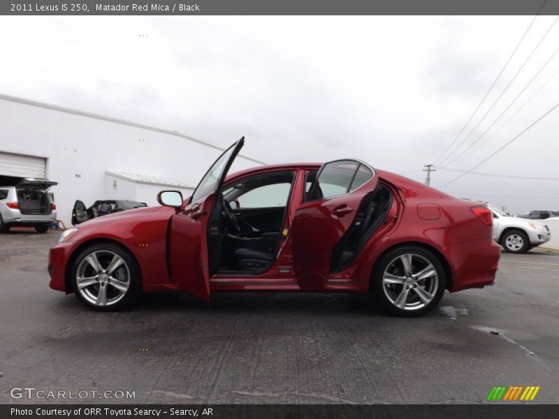Matador Red Mica / Black 2011 Lexus IS 250