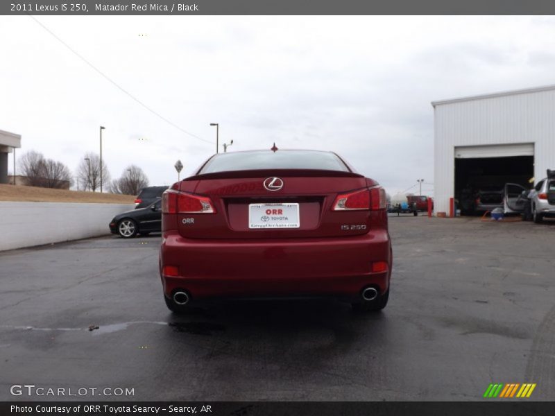 Matador Red Mica / Black 2011 Lexus IS 250