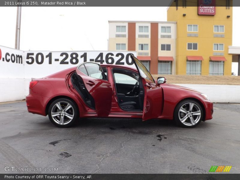 Matador Red Mica / Black 2011 Lexus IS 250