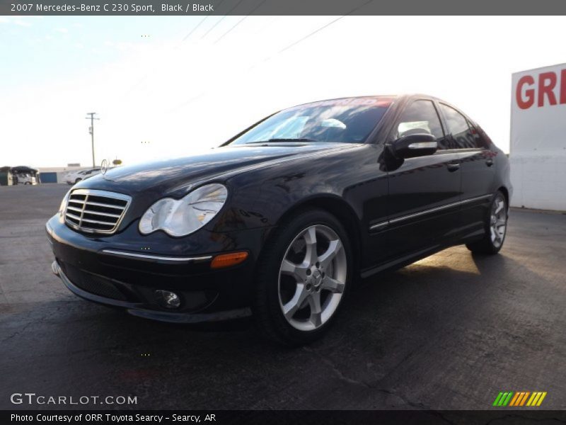 Black / Black 2007 Mercedes-Benz C 230 Sport