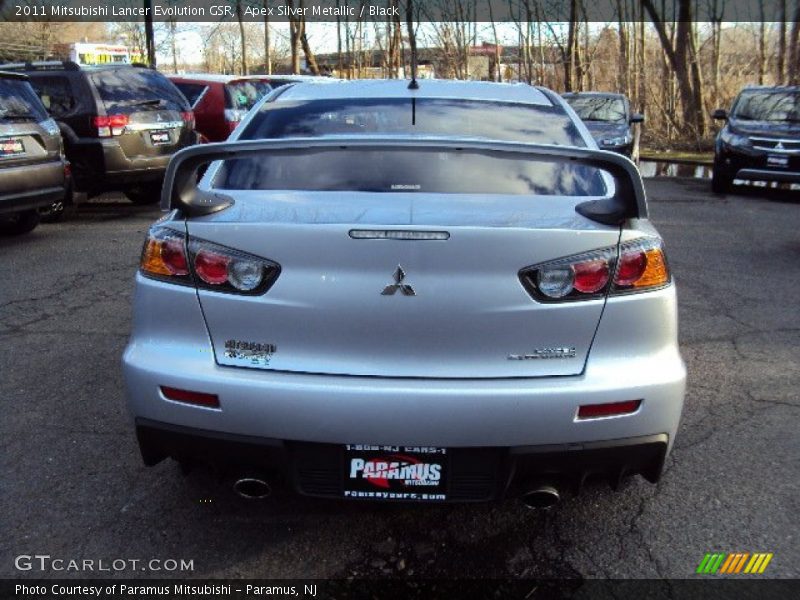 Apex Silver Metallic / Black 2011 Mitsubishi Lancer Evolution GSR