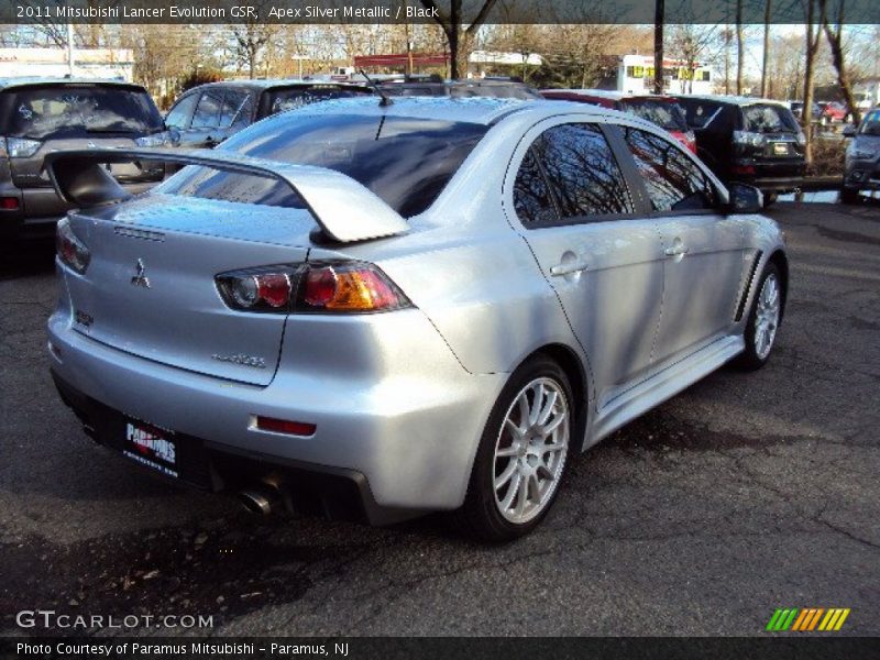 Apex Silver Metallic / Black 2011 Mitsubishi Lancer Evolution GSR