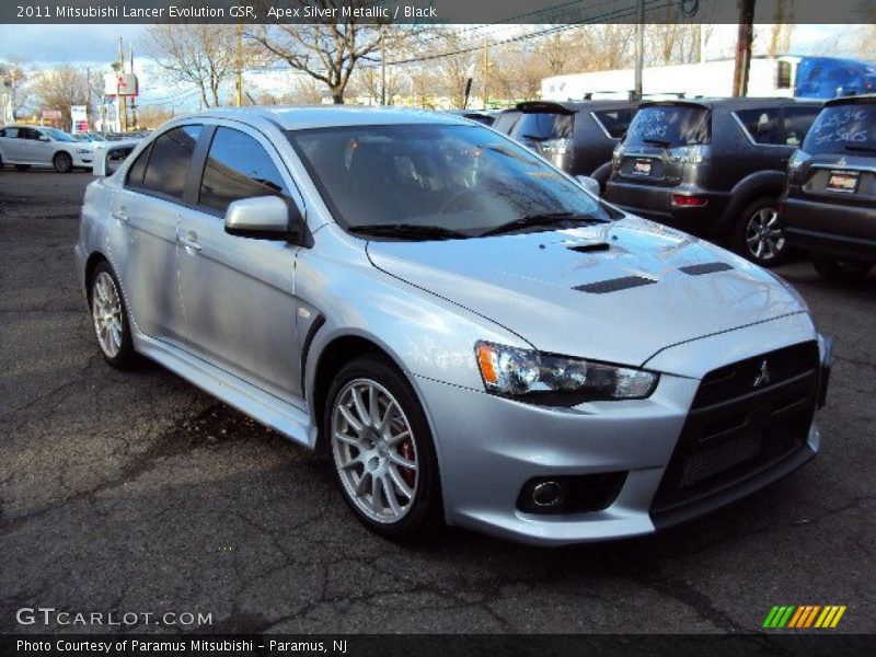 Apex Silver Metallic / Black 2011 Mitsubishi Lancer Evolution GSR