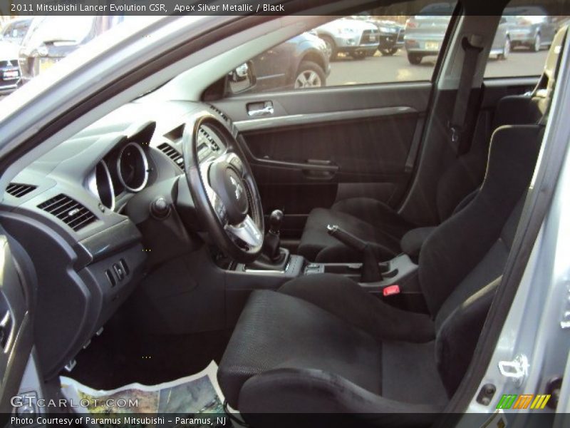 Apex Silver Metallic / Black 2011 Mitsubishi Lancer Evolution GSR