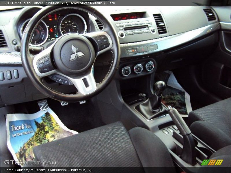Apex Silver Metallic / Black 2011 Mitsubishi Lancer Evolution GSR