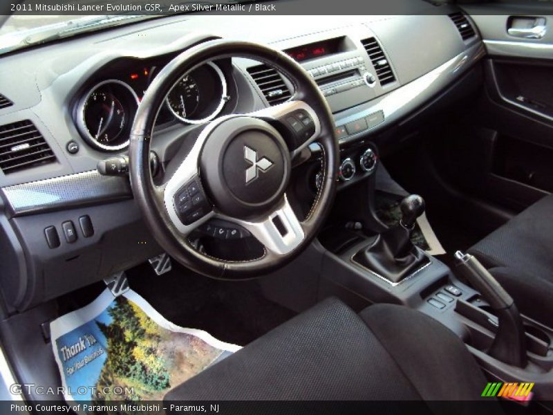 Apex Silver Metallic / Black 2011 Mitsubishi Lancer Evolution GSR