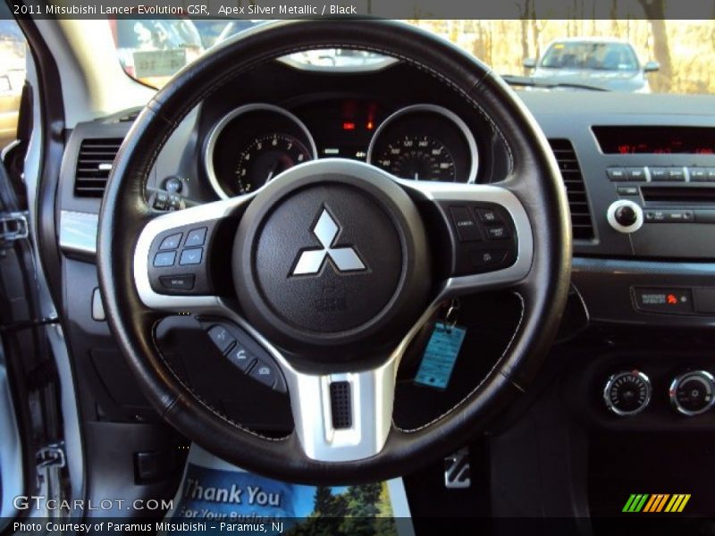 Apex Silver Metallic / Black 2011 Mitsubishi Lancer Evolution GSR