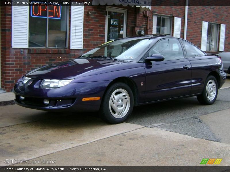Dark Blue / Gray 1997 Saturn S Series SC2 Coupe