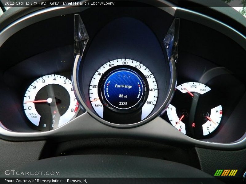 Gray Flannel Metallic / Ebony/Ebony 2012 Cadillac SRX FWD