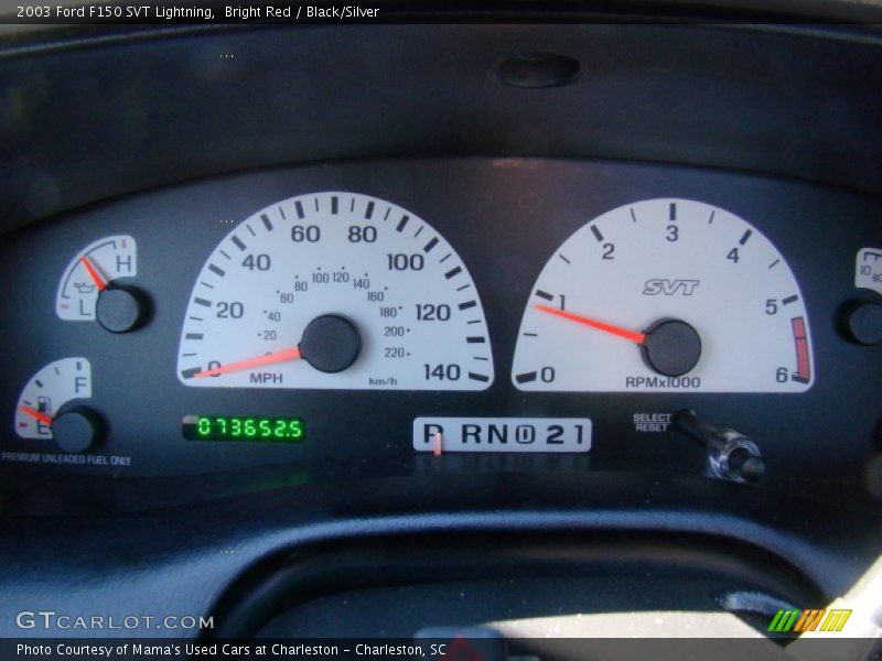 2003 F150 SVT Lightning SVT Lightning Gauges