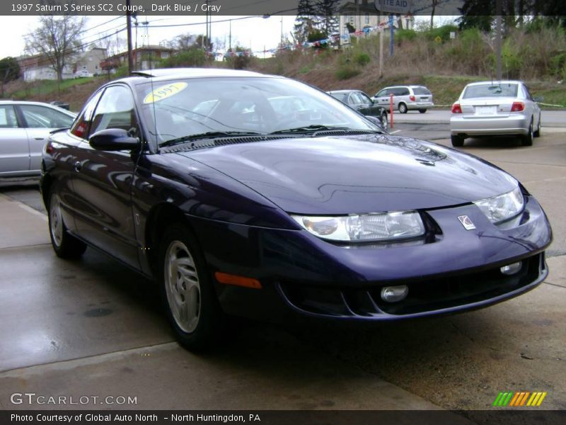 Dark Blue / Gray 1997 Saturn S Series SC2 Coupe