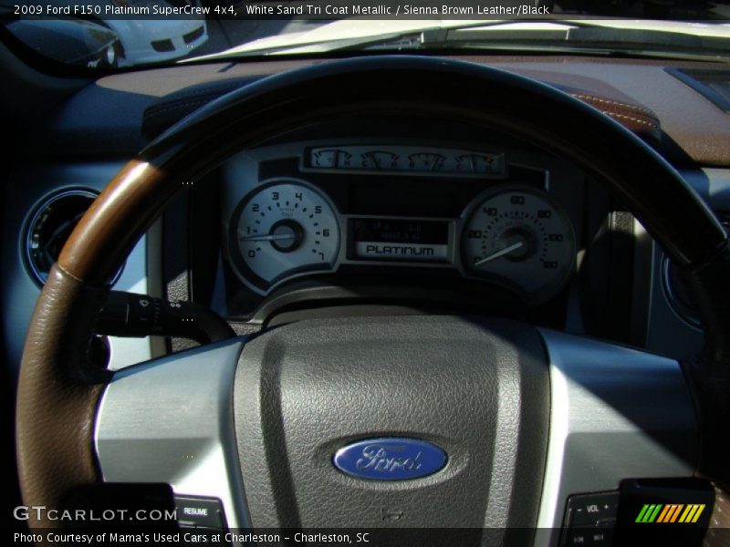 White Sand Tri Coat Metallic / Sienna Brown Leather/Black 2009 Ford F150 Platinum SuperCrew 4x4