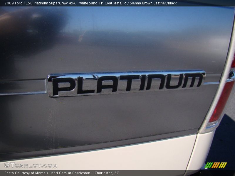 White Sand Tri Coat Metallic / Sienna Brown Leather/Black 2009 Ford F150 Platinum SuperCrew 4x4