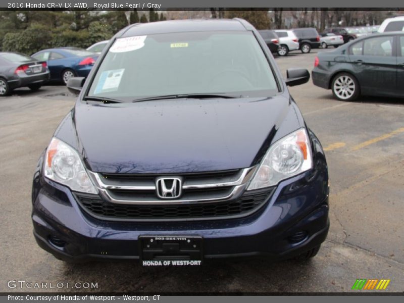 Royal Blue Pearl / Gray 2010 Honda CR-V LX AWD