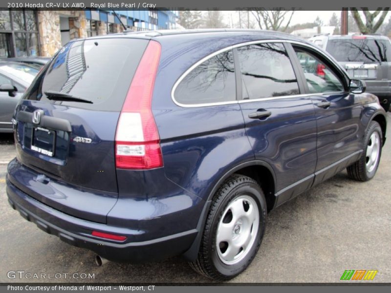 Royal Blue Pearl / Gray 2010 Honda CR-V LX AWD