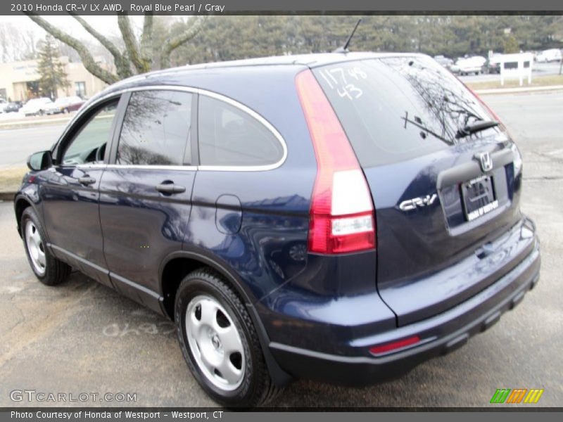 Royal Blue Pearl / Gray 2010 Honda CR-V LX AWD