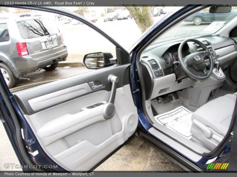 Royal Blue Pearl / Gray 2010 Honda CR-V LX AWD