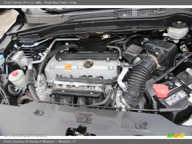 Royal Blue Pearl / Gray 2010 Honda CR-V LX AWD