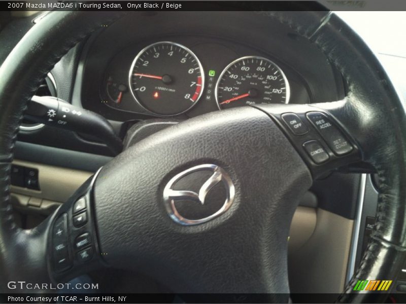 Onyx Black / Beige 2007 Mazda MAZDA6 i Touring Sedan