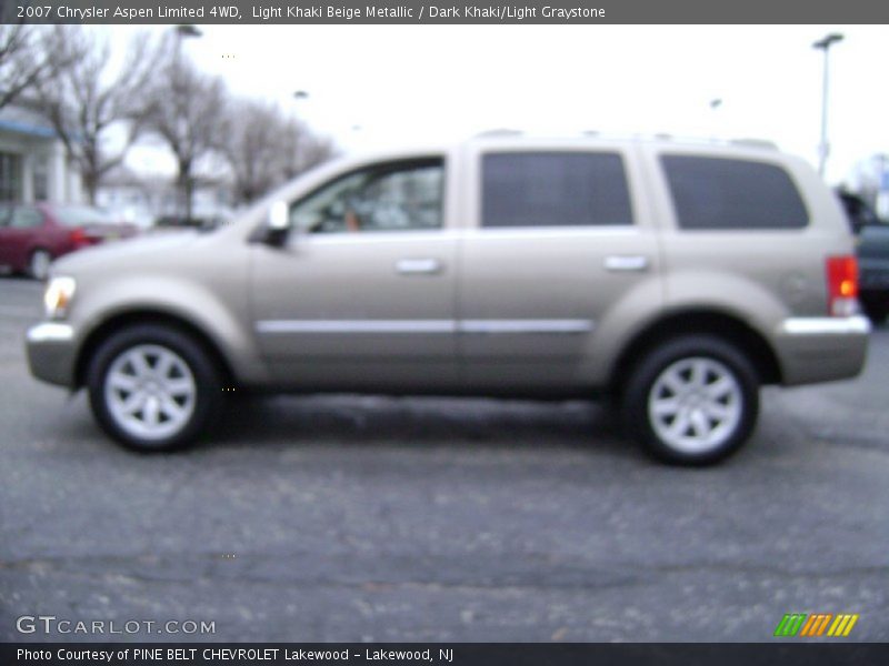 Light Khaki Beige Metallic / Dark Khaki/Light Graystone 2007 Chrysler Aspen Limited 4WD