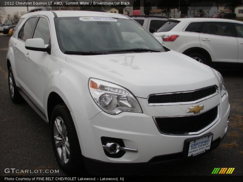 Summit White / Brownstone/Jet Black 2012 Chevrolet Equinox LT AWD