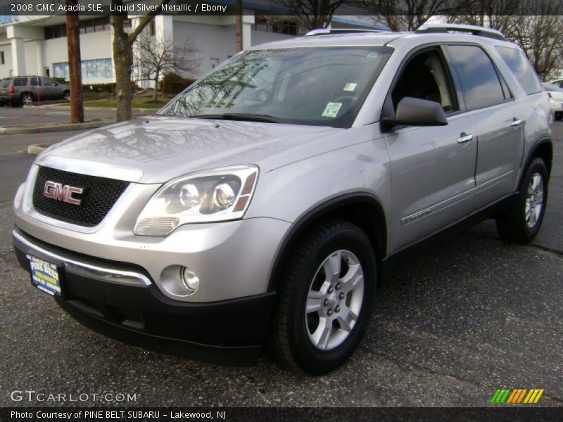 Liquid Silver Metallic / Ebony 2008 GMC Acadia SLE