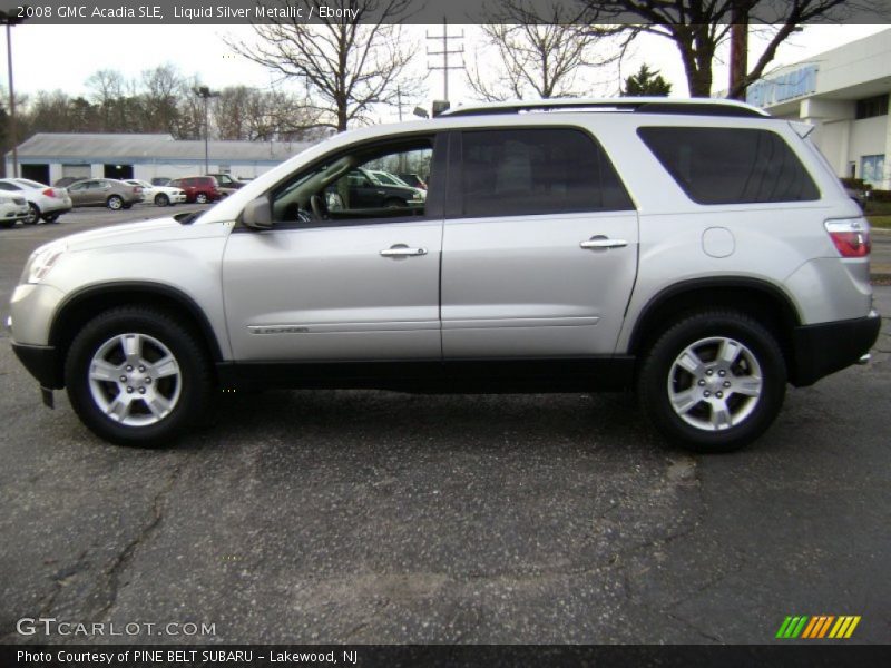 Liquid Silver Metallic / Ebony 2008 GMC Acadia SLE