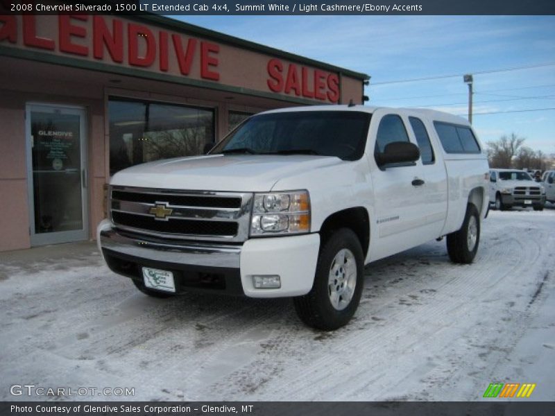 Summit White / Light Cashmere/Ebony Accents 2008 Chevrolet Silverado 1500 LT Extended Cab 4x4