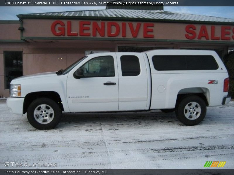 Summit White / Light Cashmere/Ebony Accents 2008 Chevrolet Silverado 1500 LT Extended Cab 4x4