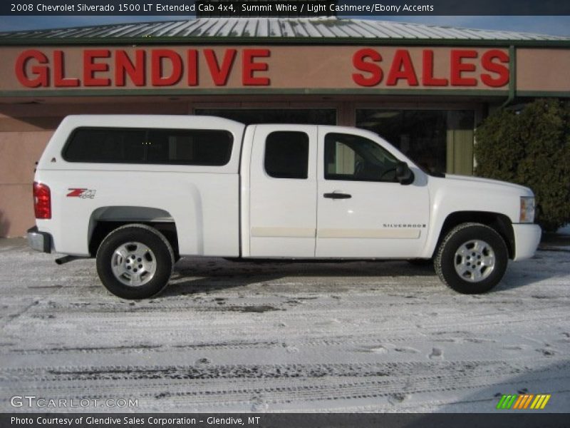 Summit White / Light Cashmere/Ebony Accents 2008 Chevrolet Silverado 1500 LT Extended Cab 4x4