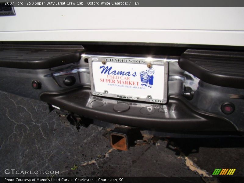 Oxford White Clearcoat / Tan 2007 Ford F250 Super Duty Lariat Crew Cab