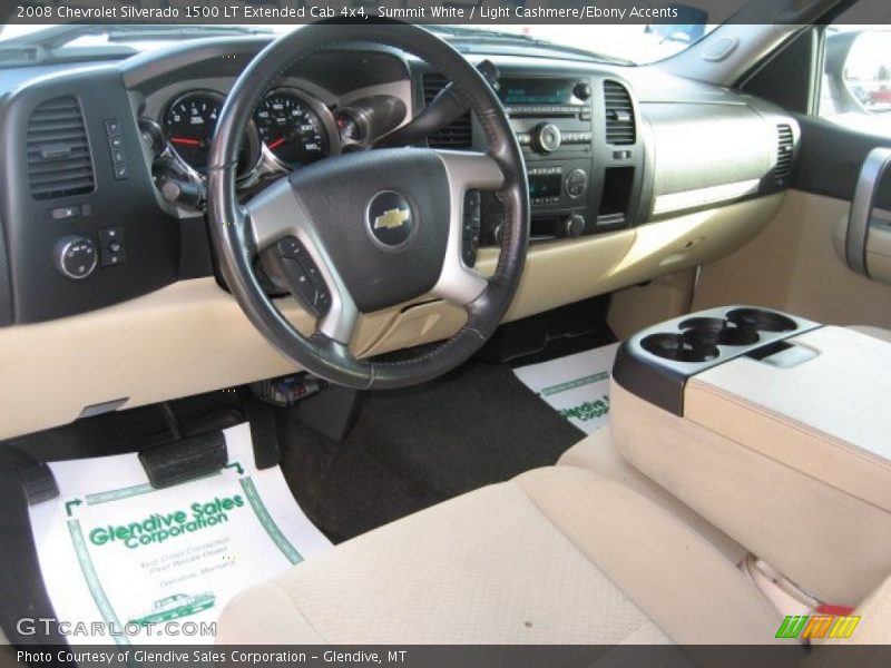 Summit White / Light Cashmere/Ebony Accents 2008 Chevrolet Silverado 1500 LT Extended Cab 4x4