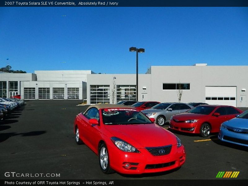 Absolutely Red / Ivory 2007 Toyota Solara SLE V6 Convertible