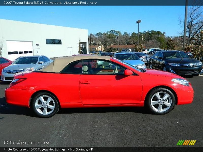 Absolutely Red / Ivory 2007 Toyota Solara SLE V6 Convertible