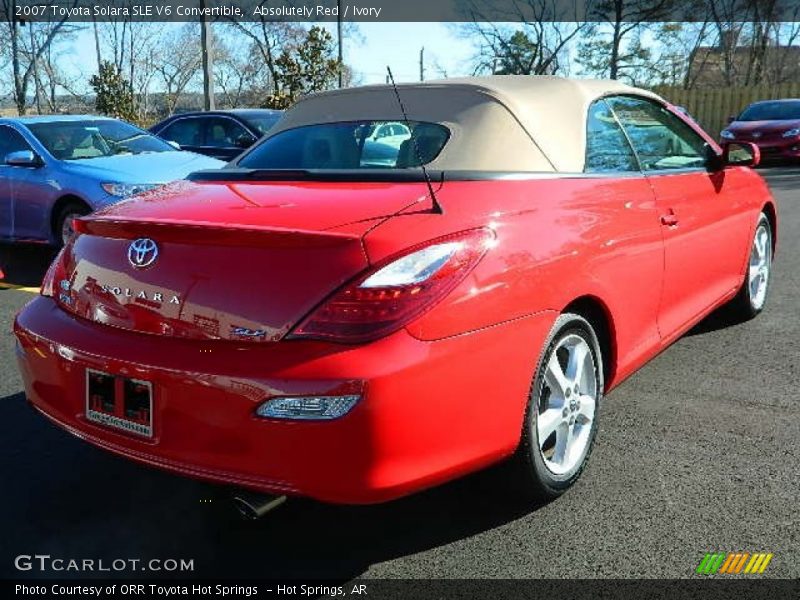 Absolutely Red / Ivory 2007 Toyota Solara SLE V6 Convertible