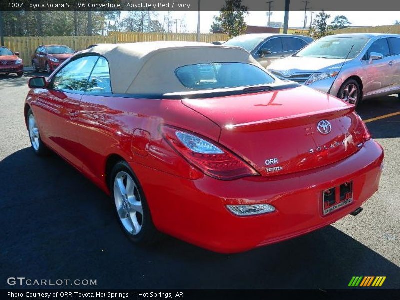Absolutely Red / Ivory 2007 Toyota Solara SLE V6 Convertible