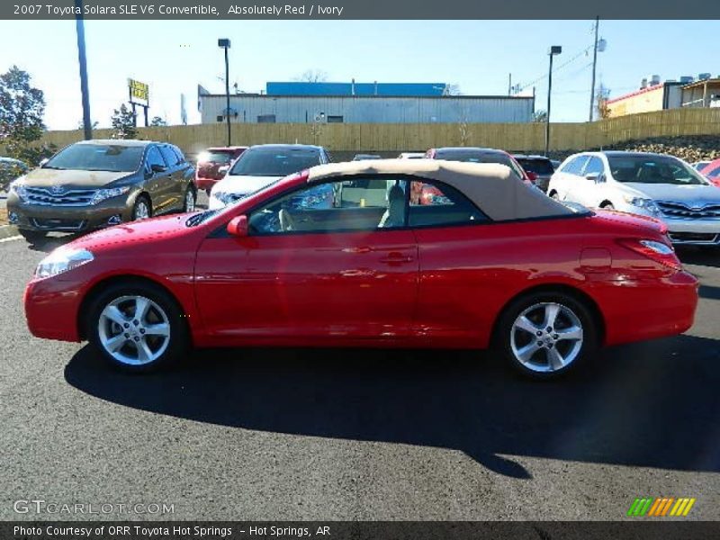 Absolutely Red / Ivory 2007 Toyota Solara SLE V6 Convertible